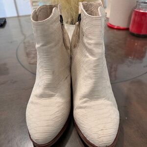 Elegant Cream Ankle Boots